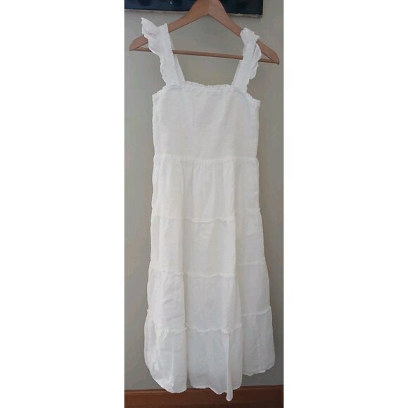 J. Crew Smocked Tiered Midi Dress - Picture 1 of 9